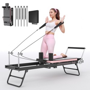 Foldable Pilates Equipment for Home Gym - Pilates Reformer Machine for Home Workouts, with Jump Board, Additional 4 Springs - 1 of 4
