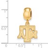 Black Bow Jewelry 14k Yellow Gold Plated Sterling Silver Texas A&M Aggies NCAA Bead Charm - 3 of 4