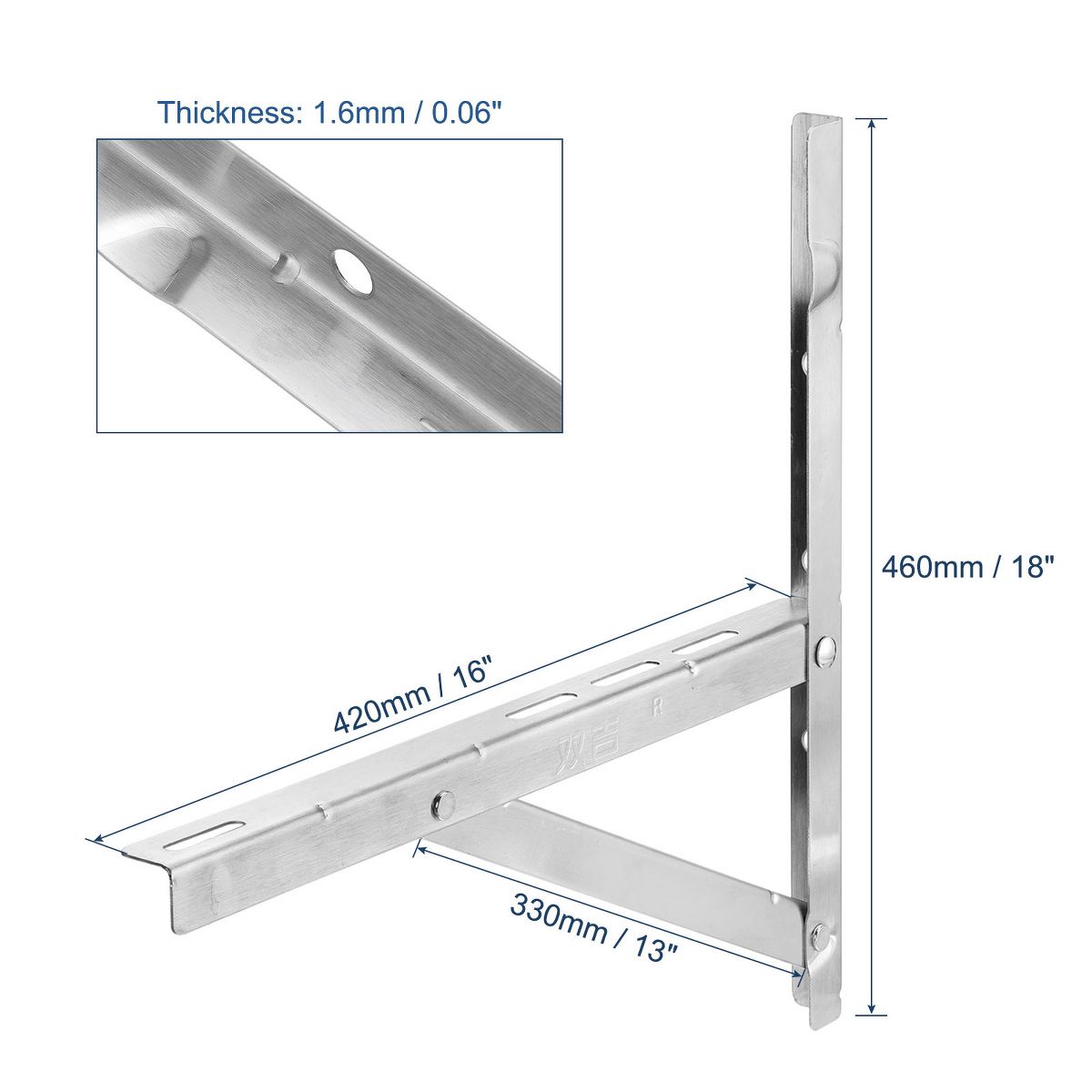 Unique Bargains Condenser Ductless AC Stainless Steel Split Wall Bracket - thumbnail 5
