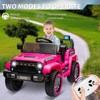 12V Kids Ride On Truck Car w/Remote Control, Spring Suspension, 3 Speeds, LED Light, Music & Horn - 3 of 4