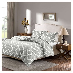 Alston Reversible Plush Comforter Set (Twin) Gray - 2pc