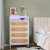 Karl Home 4-Drawer White Particle Board 29.92in. W Chest of Drawer - 4 of 4