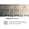 Rennnsan Veloura 18"W 6-Light Sputnik Industrial Dimmable Semi Flush Mount - 4 of 4
