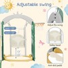 5-in-1 Kids Slide Swing Set Climber Slide Playset With Basketball Hoop Indoor Outdoor Playground For Boys Girls Birthday Xmas Gifts, Green - 3 of 4