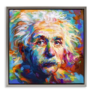 Stupell Industries Abstract Albert Einstein Portrait, 18" x 18" - 1 of 4