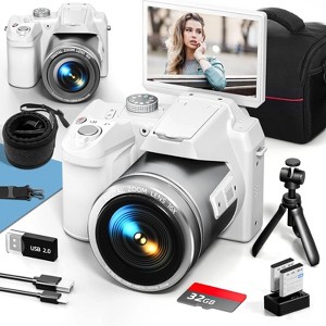 NBD 4K Digital Camera 56MP Vlogging Camera with 16X Zoom, WiFi, Webcam & 32GB SD Card - 1 of 1