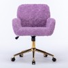 TiramisuBest Violet Velvet Home Office Chair, Adjustable Swivel, 40¡ã Reclining, Larger Seat, Artificial Alpaca Wool - 2 of 4