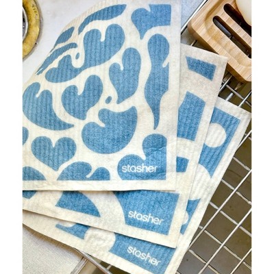 stasher Premium Reusable Dish Cloth Paper Towels - 3pk