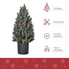 Whisen 5FT Artificial Pencil Christmas Tree with Realistic Branches and Plastic Base Stand - 4 of 4