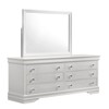 SEVOBAL Bathroom Vanity Mirrors Modern Wood Frame Mirror Compact Design Lightweight Yet Sturdy Easy Installation, White, 0.87"*38.19"*38.19" - 2 of 4