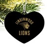 Lindenwood University Lions Logo Heart Love Wood Christmas Tree Holiday Ornament - 2 of 3