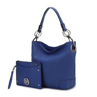 MKF Collection Viviana Vegan Leather Hobo Bag with Matching Wristlet by Mia K