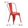 Emma and Oliver Commercial Grade 4 Pack Metal Indoor-Outdoor Stackable Chair - 4 of 4