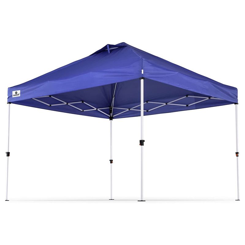 OneTouch 1010REC 10 Foot x 10 Foot Instant Shade Canopy Tent with Durabe Roof, Center Lock Technology, and Height Adjustable Legs, Blue, 1 of 6