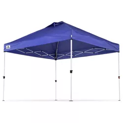OneTouch 1010REC 10 Foot x 10 Foot Instant Shade Canopy Tent with Durabe Roof, Center Lock Technology, and Height Adjustable Legs, Blue