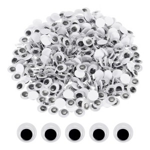 Unique Bargains Self-Adhesive Mini Plastic Craft Wiggle Eyes 500 Pcs - 1 of 4