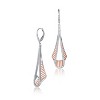 Guili Sterling Silver Rhodium, 18K Rose Gold, or Gold Plated Cubic Zirconia Drop Earrings for a Chic, Timeless, and Elegant Sparkling Look - 3 of 3