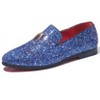 Santimon Men's Prom Glitter Dress Loafers Slip On Shoes Classic Tuxedo Dress Shoes White - 2 of 4