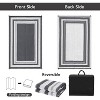 Outdoor Rug Waterproof Reversible Outdoor Plastic Straw Rugs RV Mat Modern Border Indoor Outdoor Carpet for Patio Camping Balcony Deck Backyard Porch - 4 of 4