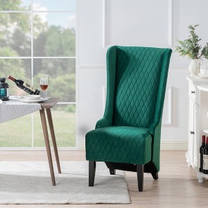Grungis Velvet Accent Chairs with Soft Padded and Wooden Legs,Living Room Chairs with High-Back,Comfy Chairs for Living Room,Bedroom - 1 of 4