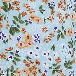light blue floral