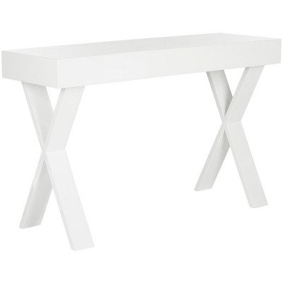 White Lacquer One Drawer Vanity Desk