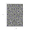 Olive Green Sage And Purple Floral Washable Indoor Outdoor Area Rug - 3 of 4