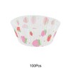 Unique Bargains Strawberry Print Disposable Baking Cups Greaseproof Paper Red White 1.97"x1.18" 100 Pcs - 4 of 4