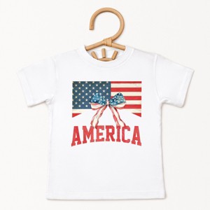 The Juniper Shop American Flag Coquette Toddler Short Sleeve Tee - 1 of 4