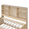 TopComfy Beds Twin Size Bed Frame with Side Bookshelves Two Drawers Bookshelves Two Drawers for Kids Bedroom, Beige, 80.12"*16.54"*5.5" - 4 of 4