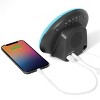 iHome Sunrise Alarm Clock Radio with Color Changing Lamp and USB Charging  - White (iM30) - 3 of 4