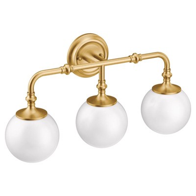 Moen Colinet Brushed Gold 3 lights LED Vanity Light Wall Mount