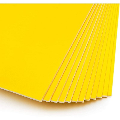 12 Pack 20x30" Foam Board, 3/16" Thick Core Craft Foam Sheets for Craft Projects & Kids DIY Projects, Yellow