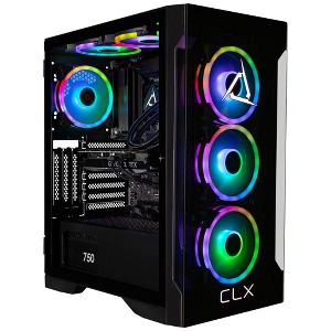 CLX SET Gaming PC TGMSETRTU4208BM - Intel Core i9 14900KF 3.2GHz 24-Core, 32GB DDR5, GeForce RTX 4070 SUPER, 1TB NVMe M.2 SSD, 4TB HDD, WiFi, Win 11 - 1 of 4