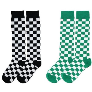 Checker Patterned Knee High Socks from the Sock Panda (Women's Sizes, Adult Medium) - 1 of 3