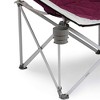 Core Equipment Oversized Padded Round Saucer Moon Outdoor Camping Folding Chair with Headrest, Wine - 3 of 4