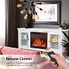 R.W.FLAME 58" Electric Fireplace with Wood Mantel: Pearl Freestanding Unit with Logs & Remote, TV Stand Heater, Adjustable LED Flame, 750W/1500W - 3 of 3