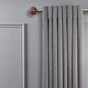 Linen Avenue Brown Marble Single and Double Window Curtain Rod Set - 1 of 4