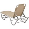 vidaXL Sun Lounger Aluminum and Textilene Cream - 4 of 4