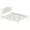 CAVINAS Full/Queen Size Rustic Wood Platform Bed Frame with Natural Rattan Headboard,No Box Spring Needed - 3 of 4