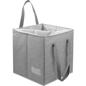 Clothes Hanger Organizer Bag-Rigid, Hanger Storage Containers with Lid, Large Hanger Holder Separate Triangle Hanger Caddy Organizer Box - 1 of 2