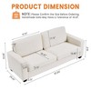 Garvee Modern Sofa, 3-Seater Corduroy Couch with Wide Armrests, Removable Washable Cushion Covers for Living Room, Bedroom - 2 of 4