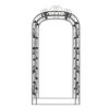 vidaXL Garden Arch/Pergola/Arbor - Black - 45.7"x17.7"x94.5" Powder-Coated Steel for Climbing Plants/Path Decoration - 3 of 4