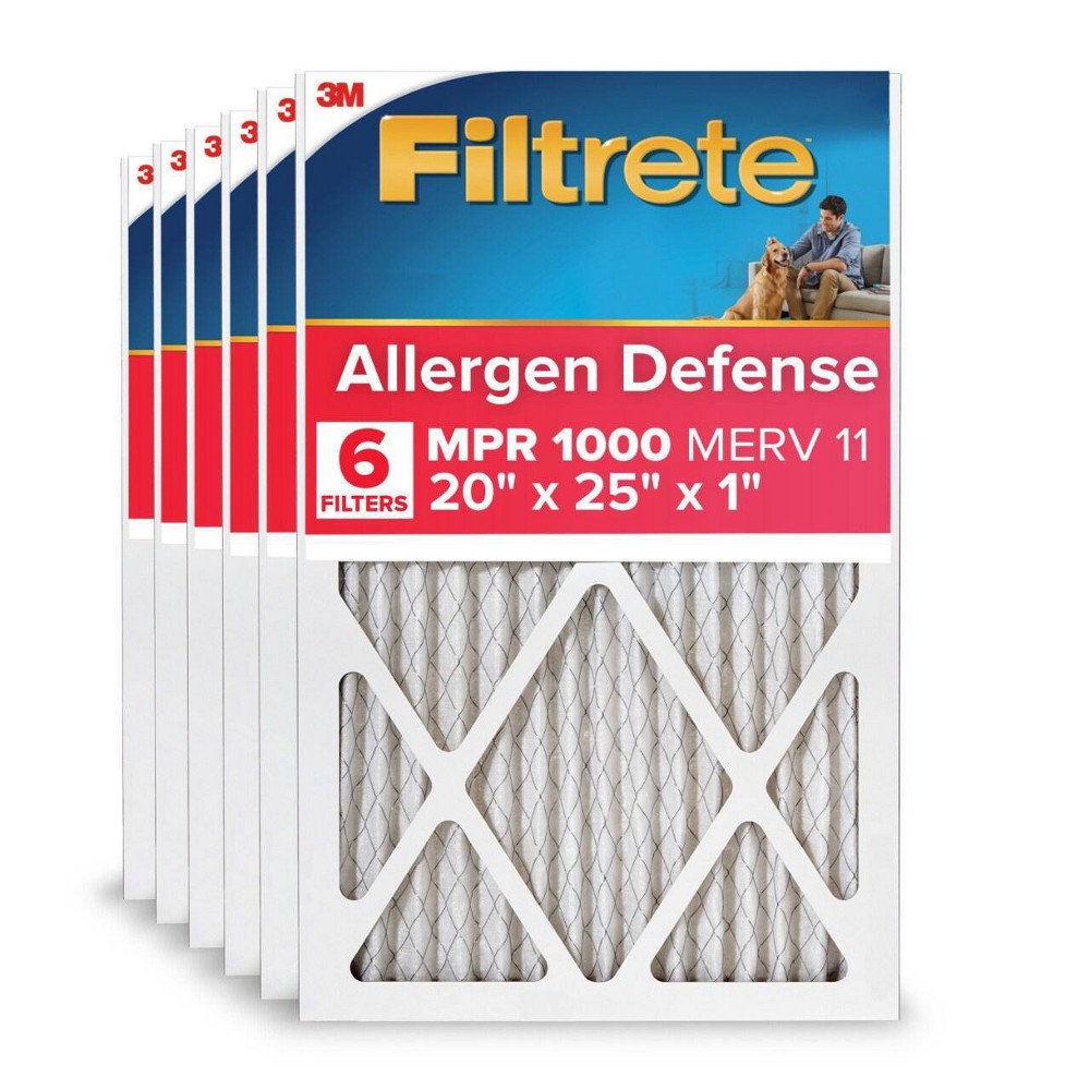 Filtrete 6pk 20''x25''x1'' AD03 1E Allergen Defense Filter