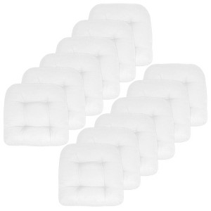 Patio Cushions Outdoor Chair Pads Thick Fiber Fill Tufted 19" x 19" by Sweet Home Collection® - 1 of 4