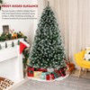 HOMDOX 6ft Spray White Artificial Christmas Tree, Premium Unlit Hinged Design, 756 Dense Branches Holiday Décor Tree w/51 Pine Cones, Foldable Base - 3 of 4