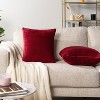 PAVILIA Set of 2 Throw Pillow Covers, Decorative Velvet Square Cushion Cases for Bed Sofa Couch Bedroom Living Room - 2 of 4