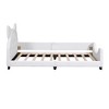 Teddy Fleece Twin Size Upholstered Daybed with Carton Ears Shaped Headboard Pine Wood MDF Platform Bed for Girls Boys Bear Ears - 4 of 4