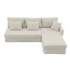 YOOCOZZ L-Shaped Corduroy Sectional Sofa with Chaise Lounge and Skirted Design - 2 of 4