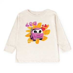 Leo the Truck Lea Name Distressed - Kids Toddler Long Sleeve Graphic Tee - 1 of 3